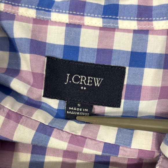 J. Crew Pink, Blue and White Plaid Button Down Shirt - Picture 3 of 8